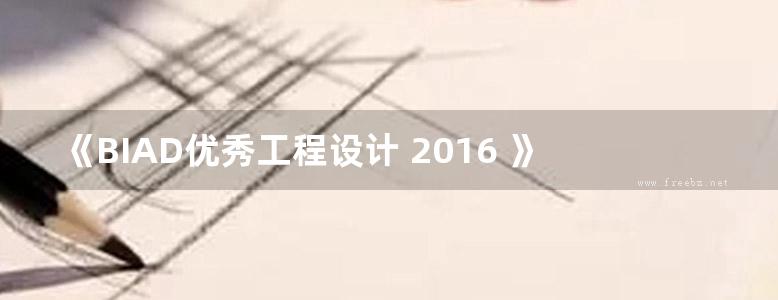 《BIAD优秀工程设计 2016 》北京市建筑设计研究院有限公司  2017 